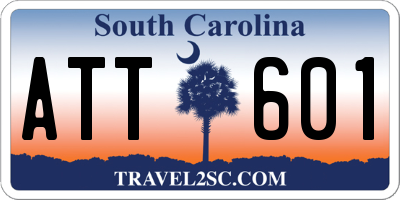 SC license plate ATT601