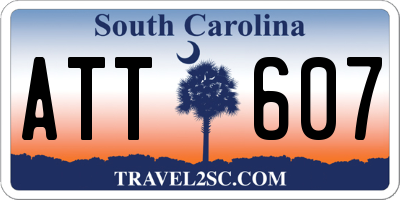 SC license plate ATT607