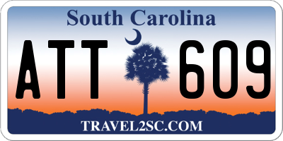 SC license plate ATT609