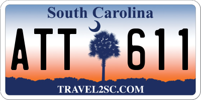 SC license plate ATT611