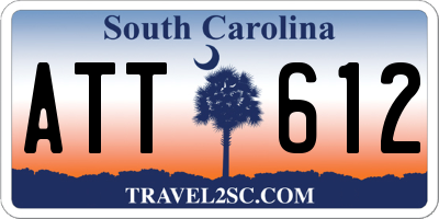 SC license plate ATT612