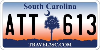SC license plate ATT613