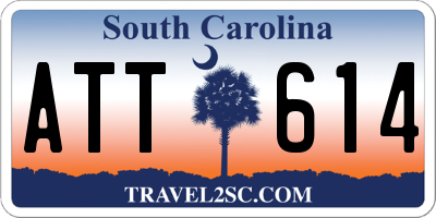 SC license plate ATT614