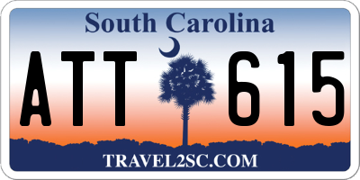 SC license plate ATT615