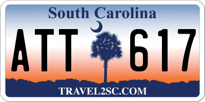 SC license plate ATT617