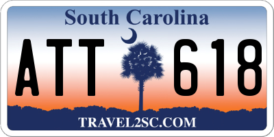 SC license plate ATT618