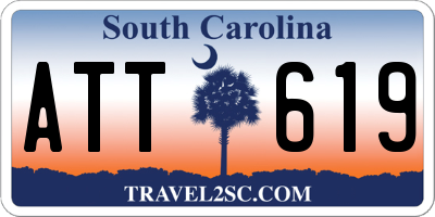SC license plate ATT619
