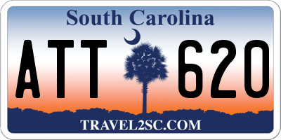 SC license plate ATT620