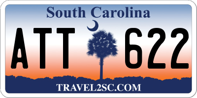 SC license plate ATT622