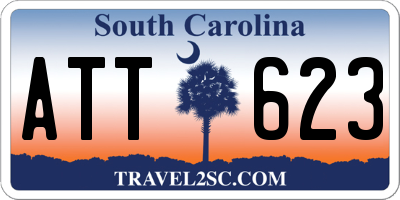 SC license plate ATT623