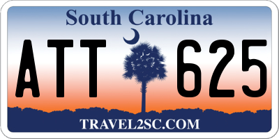 SC license plate ATT625
