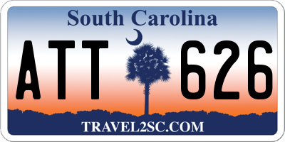 SC license plate ATT626