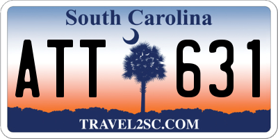 SC license plate ATT631