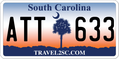 SC license plate ATT633