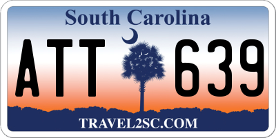 SC license plate ATT639