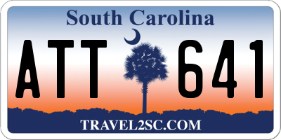 SC license plate ATT641
