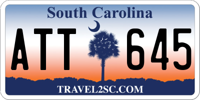 SC license plate ATT645