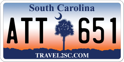 SC license plate ATT651
