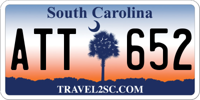 SC license plate ATT652