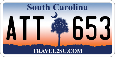 SC license plate ATT653