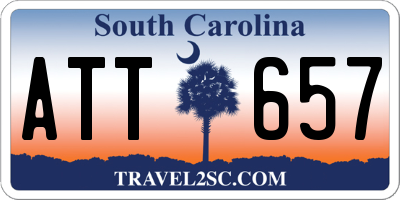 SC license plate ATT657