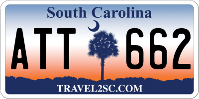 SC license plate ATT662