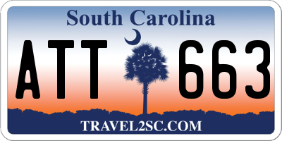 SC license plate ATT663