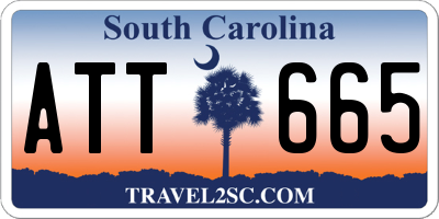 SC license plate ATT665