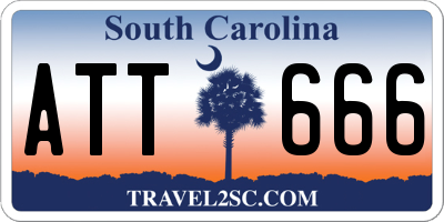 SC license plate ATT666