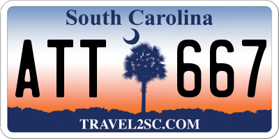 SC license plate ATT667