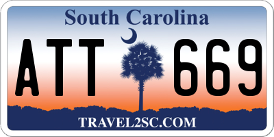 SC license plate ATT669
