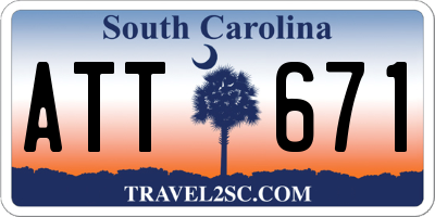 SC license plate ATT671