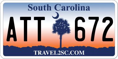 SC license plate ATT672