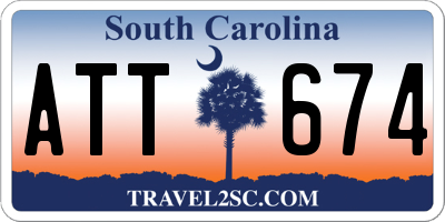 SC license plate ATT674