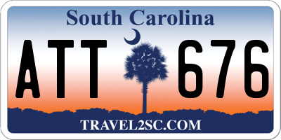 SC license plate ATT676