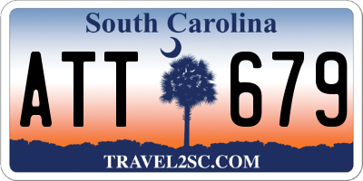 SC license plate ATT679