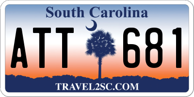 SC license plate ATT681