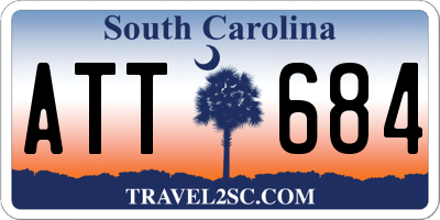 SC license plate ATT684