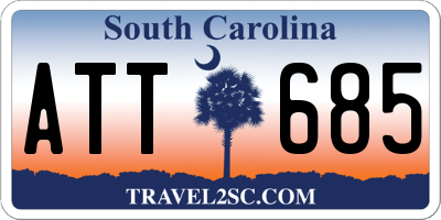 SC license plate ATT685