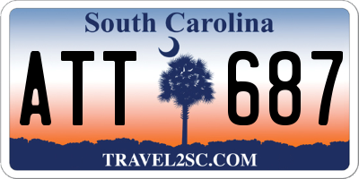 SC license plate ATT687