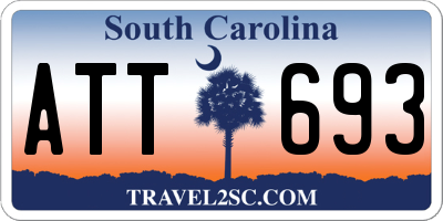 SC license plate ATT693