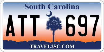 SC license plate ATT697