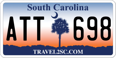 SC license plate ATT698