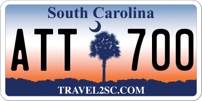 SC license plate ATT700