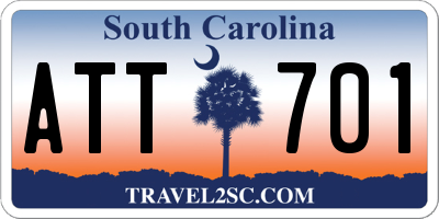 SC license plate ATT701
