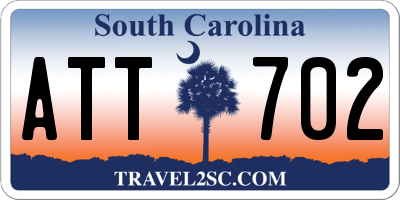 SC license plate ATT702