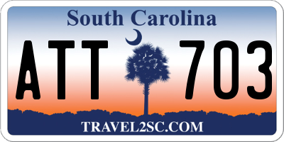 SC license plate ATT703
