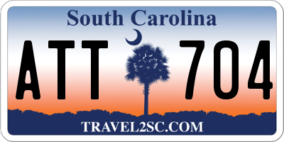 SC license plate ATT704