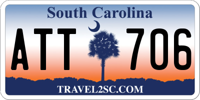 SC license plate ATT706