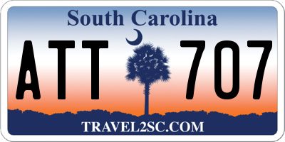 SC license plate ATT707